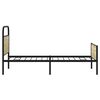 vidaXL Bed Frame Sonoma oak Steel, engineered wood Twin