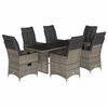 vidaXL Garden Dining Set Grey
