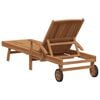 vidaXL Sun lounger Brown 76.77 x 23.23 x 30.91 in Solid Teak Wood