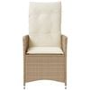 vidaXL Reclining Garden Chair Set of 2 Beige