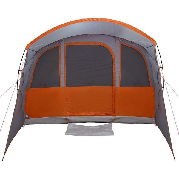 vidaXL Family Tent Grey and Orange 226.77 x 127.95 x 83.86 in