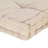 vidaXL Pallet Cushion Beige 100% cotton and filling cotton mix