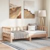 vidaXL Day Bed Natural Pine Solid Pine Wood Twin Extendable Day Bed