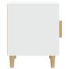vidaXL Bedside Cabinet Set of 2 White Engineered wood Medium