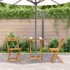 vidaXL Garden Table Natural Solid Acacia Wood Medium Foldable
