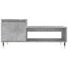 vidaXL Coffee Table Concrete Gray Engineered Wood, Metal Medium