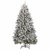 vidaXL Artificial Hinged Christmas Tree 300 LEDs & Ball Set 70.9"