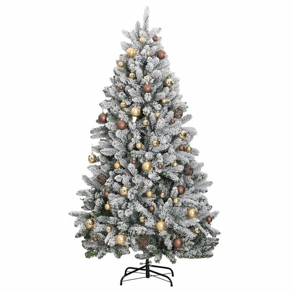 vidaXL Artificial Hinged Christmas Tree 300 LEDs & Ball Set 70.9"