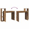 vidaXL Desk with Shelf Old wood 39.4" x 15.7" x 35.4" Engineered wood