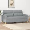 vidaXL 2-seater Sofa Light gray Polyester 55.1 in seat width