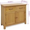 vidaXL Solid Oak Wood Sideboard 35.4"x13.2"x32.7"