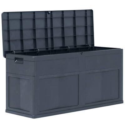 vidaXL Patio Storage Box 84.5 gal Black