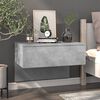 vidaXL Wall-mounted Bedside Cabinet Set of 2 Concrete Grey Engineered wood