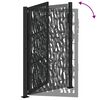 vidaXL Garden Gate Black 39.4x59.1" Steel Trace  Design