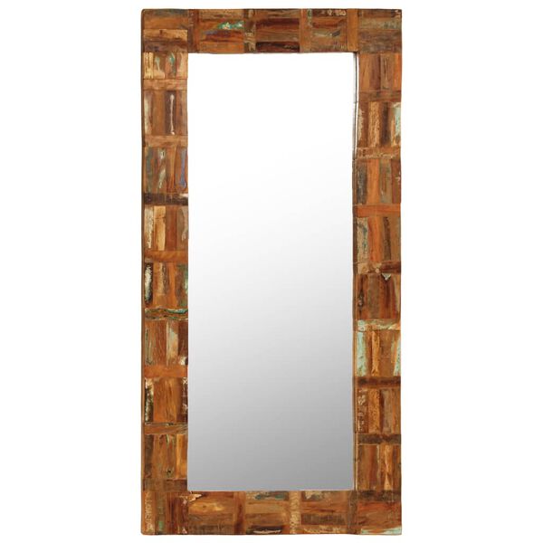 vidaXL Wall Mirror Solid Reclaimed Wood 23.6"x47.2"