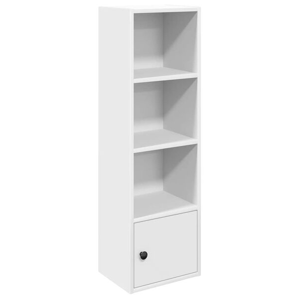 vidaXL Bookcase White Engineered wood 40.2 x 12.2 x 9.4 in Bookcase
