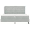vidaXL LED Box Spring Bed with Mattress Light gray 78.7&ldquo; x 78.7&rdquo;