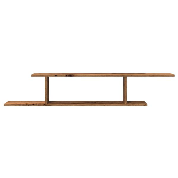 vidaXL Wall-mounted TV Shelf Old wood Engineered wood Medium