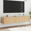 vidaXL TV Wall Cabinet Set of 2 Sonoma oak Engineered wood