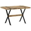 vidaXL Dining Table Rough Mango Wood 47.2 x 23.6 x 29.9 in Heavy Duty