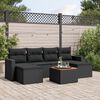 vidaXL Garden Sofa Set Black