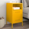 vidaXL Bedside Cabinet Mustard Yellow Cold-Rolled Steel Medium