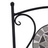 vidaXL Garden Chair Set of 2 Grey Powder-coated steel and ceramic