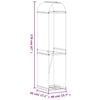 vidaXL Log Holder Brown 15.7"x17.7"x66.9" Galvanized Steel