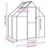 vidaXL Greenhouse Silver and transparent Aluminum, polycarbonate