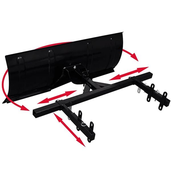 vidaXL Snowblower Black Steel 39.4 x 17.3 in Adjustable Armrests