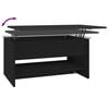 vidaXL Coffee Table Black Engineered wood 31.5 x 19.7 x 15.7 in
