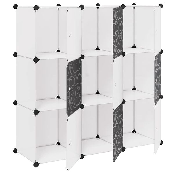 vidaXL Storage Cube Organizer Black and White