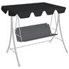 vidaXL Replacement Canopy for Garden Swing Black 59.1"/51.2"x41.3"/27.6"