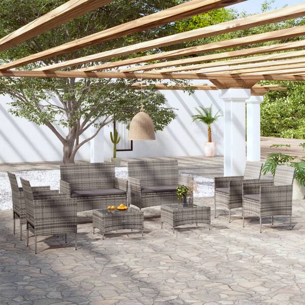 vidaXL Garden Lounge Set Grey, Dark Grey