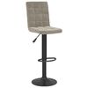 vidaXL Bar Stool Set of 2 Light Grey Steel, velvet (100% polyester), foam
