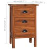 vidaXL Bedside Cabinet Natural Teak Solid teak wood Compact