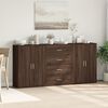vidaXL Sideboard Brown Oak Engineered Wood Medium Storage Sideboard