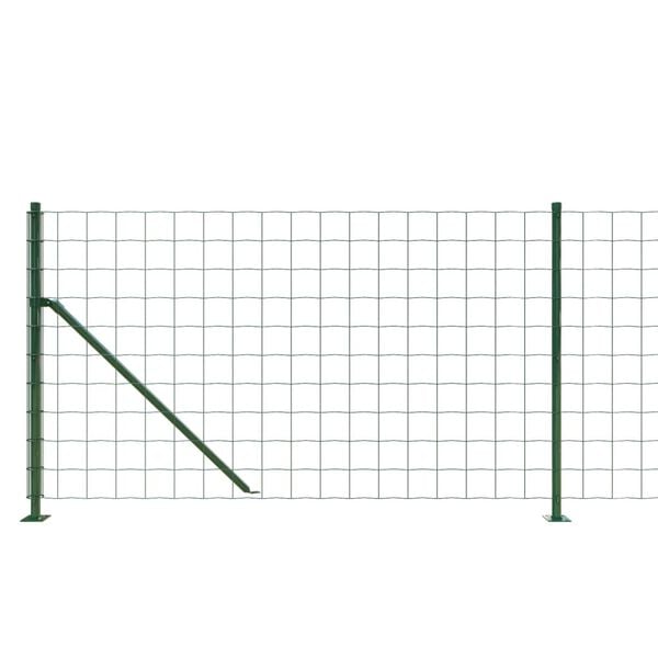 vidaXL Wire Mesh Fence with Flange Green 3.6x82.0'