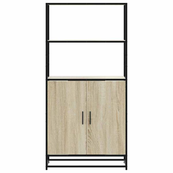 vidaXL Highboard Sonoma oak Engineered wood Slim Highboard Rectangular