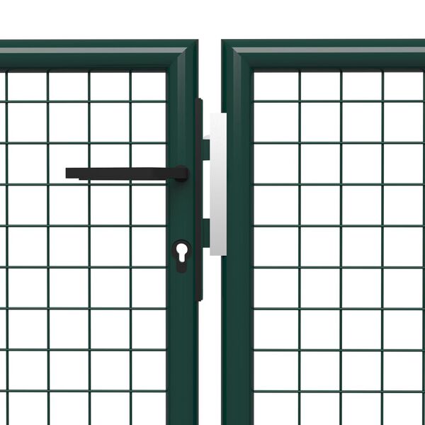 vidaXL Garden Gate Steel 157.5x78.7" Green