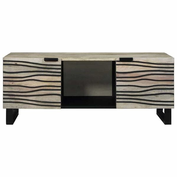vidaXL Coffee Table Beige and Black 39.37 x 21.26 x 15.75 in