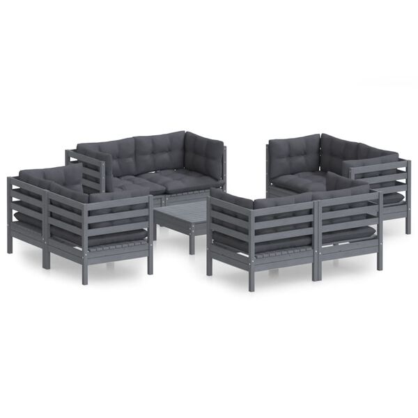 vidaXL Garden Lounge Set Grey, Anthracite