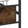 vidaXL Bed Frame Smoked oak Steel, Engineered wood Double Bed Frame