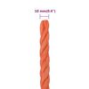 vidaXL Work Rope Orange 0.39 " 82.0 ' Polypropylene