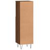 vidaXL Bathroom Cabinet Brown Oak Engineered Wood and Iron Tall