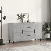 vidaXL Sideboard Concrete Gray Engineered Wood, Metal Medium Modern