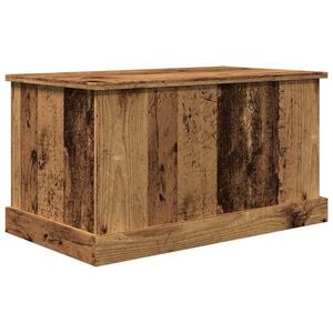 vidaXL Storage Box Old wood Engineered wood 27.6 in wide Storage Box