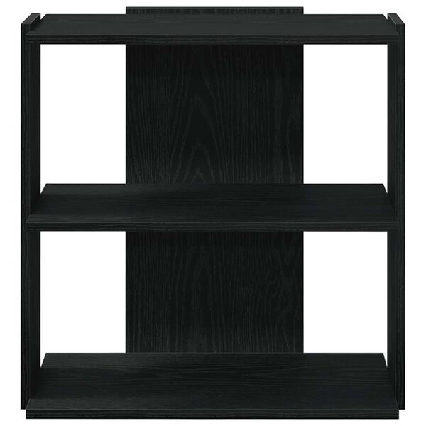 vidaXL Bookcase Black Engineered Wood 3-Tier Bookcase Rectangular