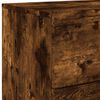 vidaXL Wall-mounted Bedside Cabinet Smoked oak Engineered wood Medium