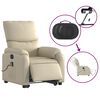 vidaXL Electric Stand Up Massage Recliner Chair Cream
